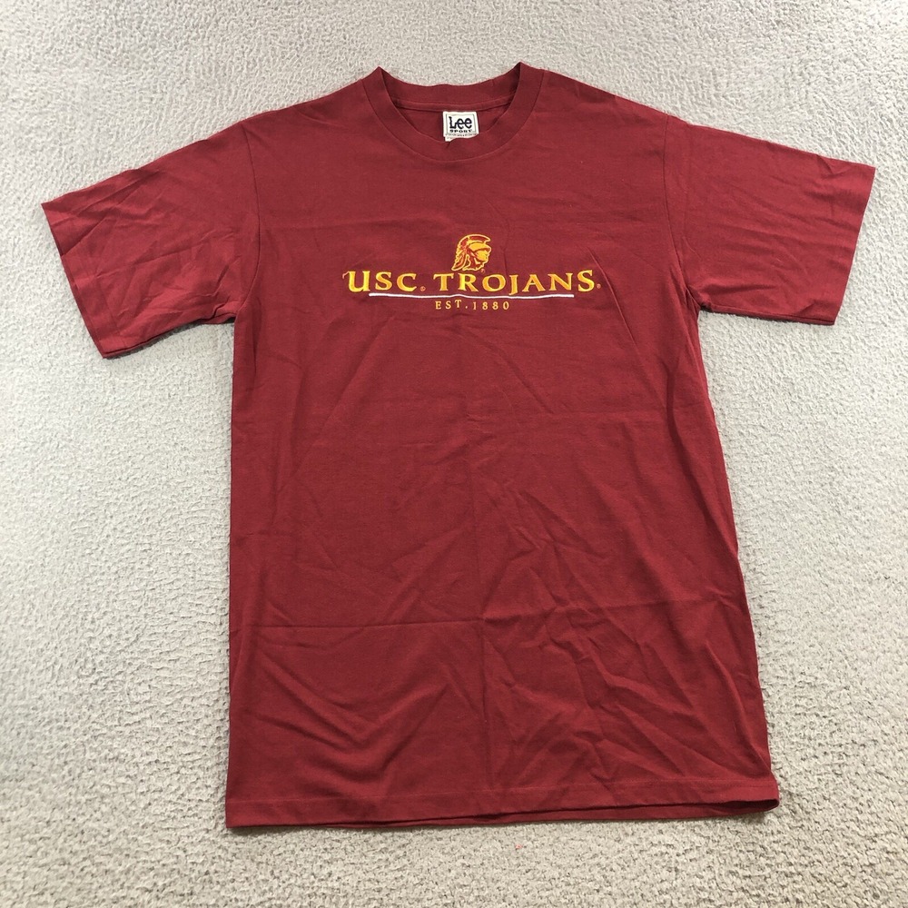 vtg lee sport shirt Men's M Red USC Trojan Tee College Football